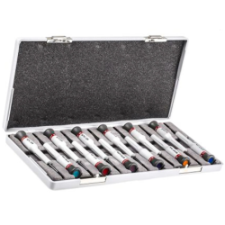 Coffret de 12 tournevis MICRO-TECH® pour vis à fente - Phillips 6 pans et TORX