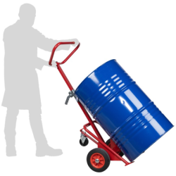 Diable pour fut de 220 L Fimm avec roulette Ø100 mm en nylon charge 350 kg