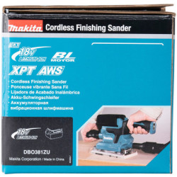 Ponceuse vibrante MAKITA 18V 93x185 mm + AWS