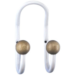 Porte manteaux 1 patère 2 crochets longueur 7 cm blanc