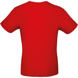 Tee Shirt homme manches courtes E150 rouge 100% coton