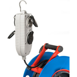 Enrouleur électrique Standard SM4-RB 40m câble H05VV-F 3G1,5 Powerblock 4 prises à clapet