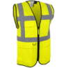 Gilet HV polyester multipoches GARA Singer jaune