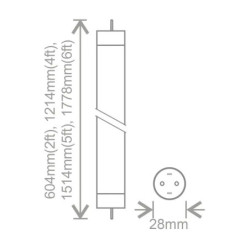 Tube LED Pro T8 anti-scintillement 1200mm 17W 6500K