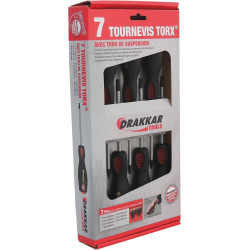 Tournevis Torx de T10 à T40 boîte carton de 7 piéces