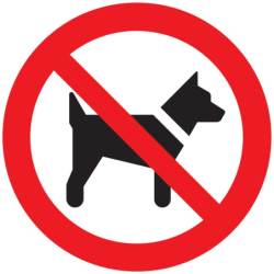 Panneau interdit aux chiens diamétre 300mm