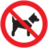 Panneau interdit aux chiens diamétre 300mm