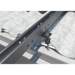 Rail solaire perforé INDEXTRUT 41x41x1.5mm Longueur 2.5m pack de 6