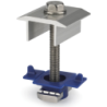 Pince de fixation avec profilé de serrage, écrou de profil pour rail et vis Ø8mm boîte de 10