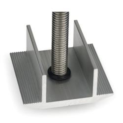 Pince de fixation avec profilé de serrage, écrou de profil pour rail et vis Ø8mm boîte de 10