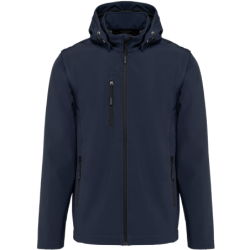 Veste Softshell unisexe K422 capuche et manches amovibles Navy
