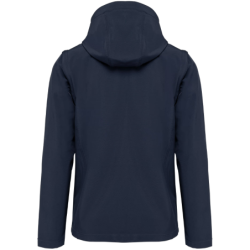 Veste Softshell unisexe K422 capuche et manches amovibles Navy