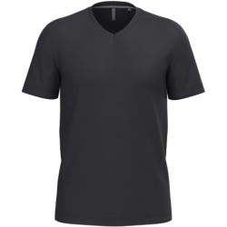 Tee shirt homme manches courtes col V Kariban K357 100% coton coloris Noir
