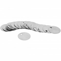 Jetons vierges aluminium Ø30 mm boite de 100