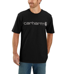 Tee shirt coton manches courtes Logo SS noir logo gris
