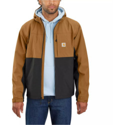 Veste à capuche déperlent SO Packable Jacket marron