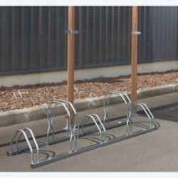 Râtelier de 5 vélos côte à côte 2 niveaux haut bas