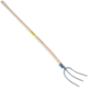 Fourche à foin à 3 dents en acier Perrin avec manche en bois dur longueur totale 165cm
