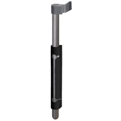 Verrou de sol monté en applique en aluminium Locinox coloris noir RAL 9005