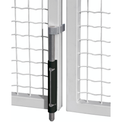 Verrou de sol monté en applique en aluminium Locinox coloris noir RAL 9005