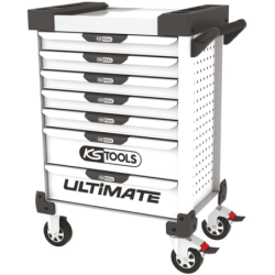 Servante ULTIMATE blanche 7 tiroirs équipée de 384 outils