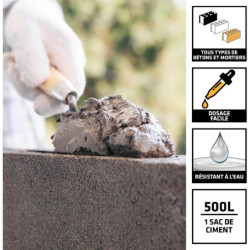 Hydrofuge de masse liquide bétons et mortiers - SikaCem Hydrofuge Liquide - Dosette 500ml
