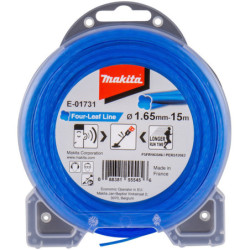 Fil nylon bleu hélicoïdal pour débroussailleuse à batterie Ø1.65mm bobine de 15 mètre