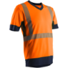 T-shirt haute visibilité Coverguard Komo II manches courtes orange et bleu marine