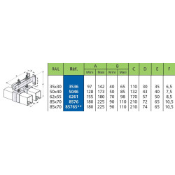 Patte de réglage à visser pour support 5041 L et 5041 ML