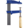Serre joint à vis manche bois FM tige en acier saillie 120mm
