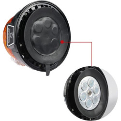 Gyrophare LED magnétique rechargeable 12/24V IP65 homologué R65 -R
