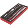 Module mousse servante douilles et cliquets 3/8 32 pièces - MILWAUKEE