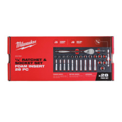 Module mousse servante douilles et cliquets 1/2 28 pièces - MILWAUKEE