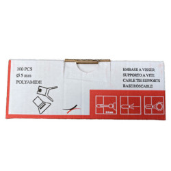 Embases à visser en polyamide 6.6 en boite de 100