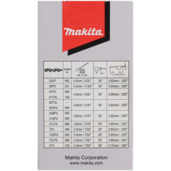 Chaine de tronçonneuse Makita 30cm 90PX 3/8'' 1,1mm 46 maillons