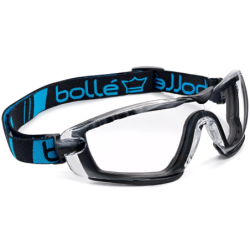 Lunette masque légère Cobra Bollé incolore traitement Platinum tresse mousse