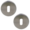 Rosace Clé L Inox 304 brossé - lot de 2