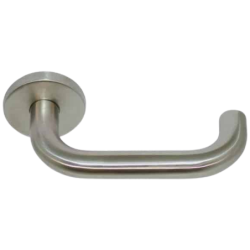 Ensemble béquille rosace Medoc standard inox 304 recyclé adaptée aux lieux publics