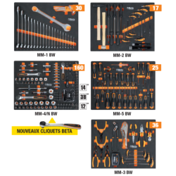 Mobilier d'atelier plan de travail en Inox avec 268 outils