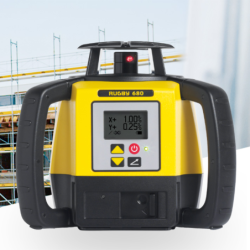 Laser rotatif double pente Rugby 680 avec cellule Rod Eye 120 et batterie Li-Ion LEICA