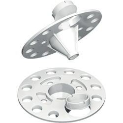 Rondelle pour isolants souples et rigides en polypropylène Ø60 mm - Boîte de 100