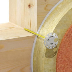 Rondelle pour isolants souples et rigides en polypropylène Ø60 mm - Boîte de 100