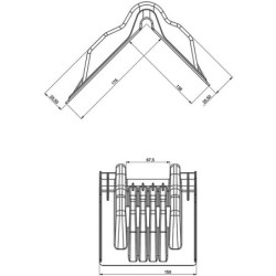 Cornière PVC pour sangle largeur max. 67mm