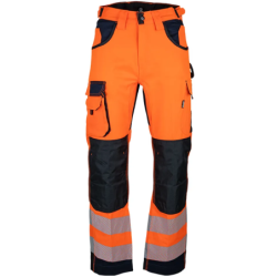 Pantalon homme Haute Visibilité Polarisation Orange Fluo et Marine
