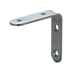 Équerre de chaise bout rond en acier zingué épaisseur 2 mm 50x14mm