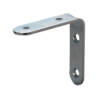 Équerre de chaise bout rond en acier zingué épaisseur 2 mm 50x14mm