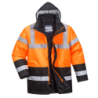 Parka haute visibilité S467 doublure fixe bicolore orange fluo marine XS