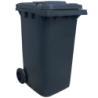 Conteneur poubelle anthracite avec couvercle