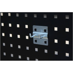 Broche double courte pour panneau perforé