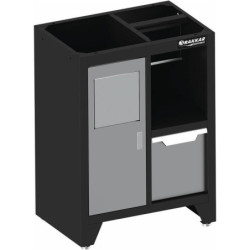 Mobilier d'atelier bas pour poubelle et essuie tout